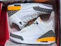Jordan 3 Sneakers White Orange Adult Style