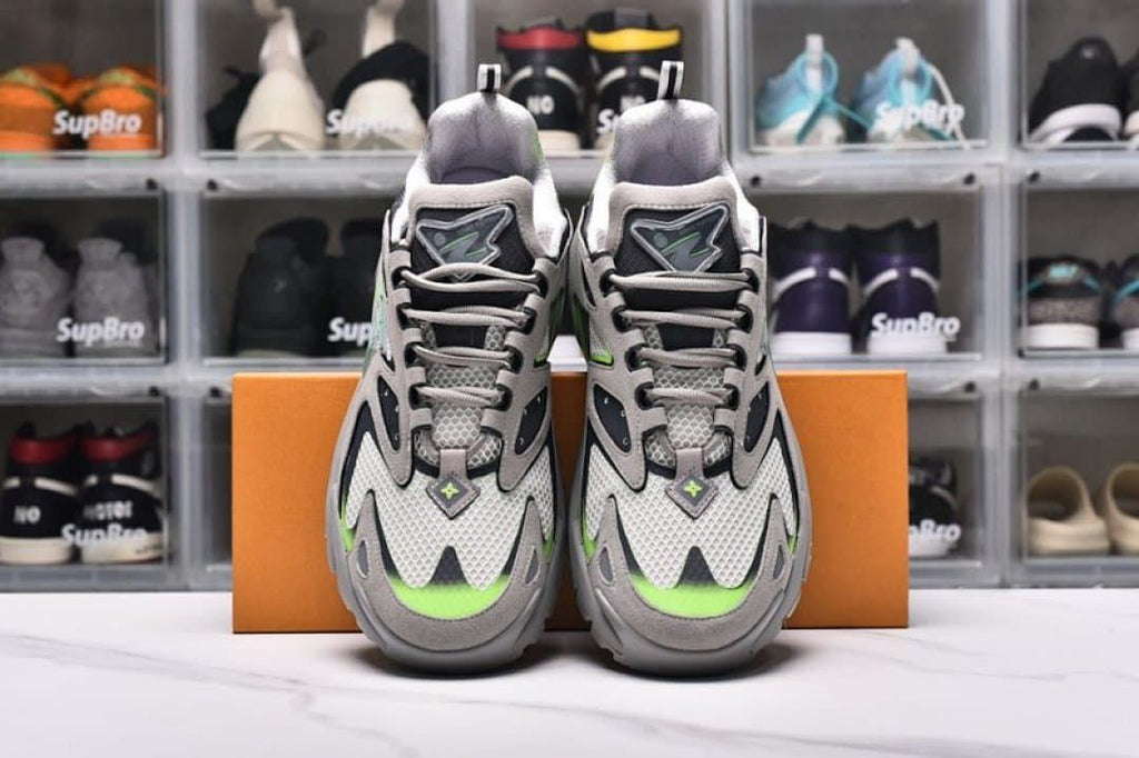 Louis Vuitton Runner Tatic 2023 SS Sneakers in Gray and Green