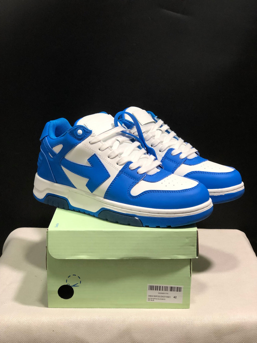 Off-White Out Of Office Blue White Low-Top Sneakers