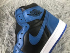 Jordan AJ1 High Black Blue Sneakers 555088-404