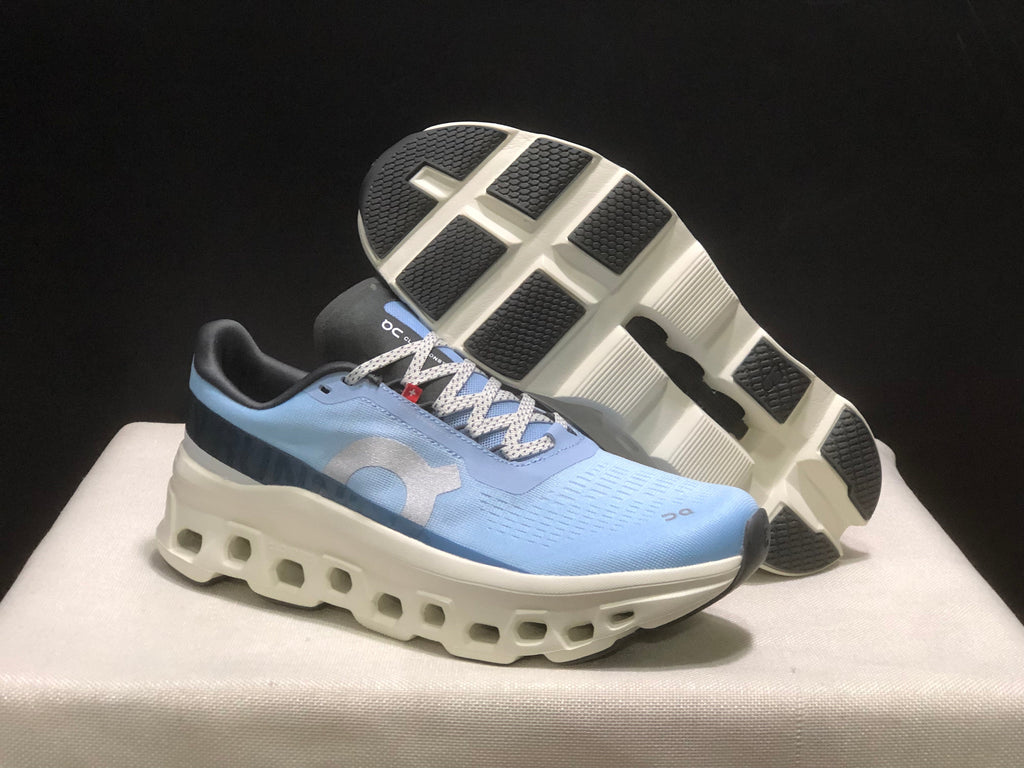 On Cloudmonster 1 Running Sneakers Blue and White
