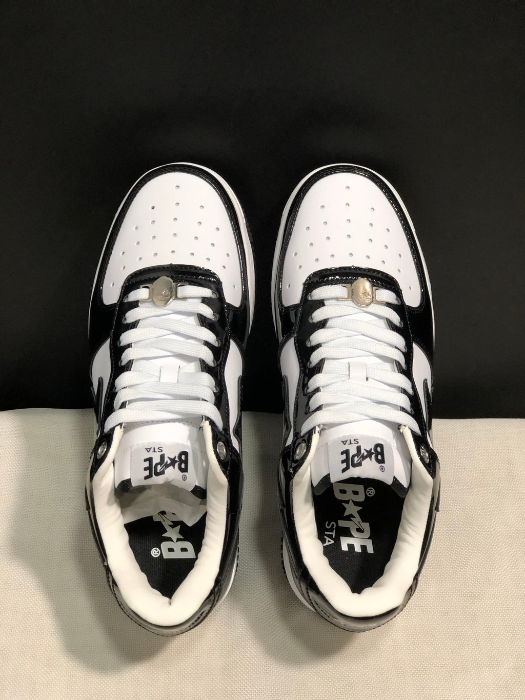 BAPE Bape Sta Low Sneakers Black White