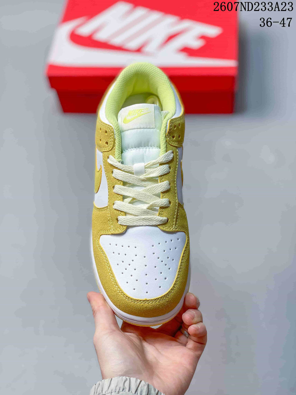 Nike SB Dunk Low Pro Sneakers Yellow and White