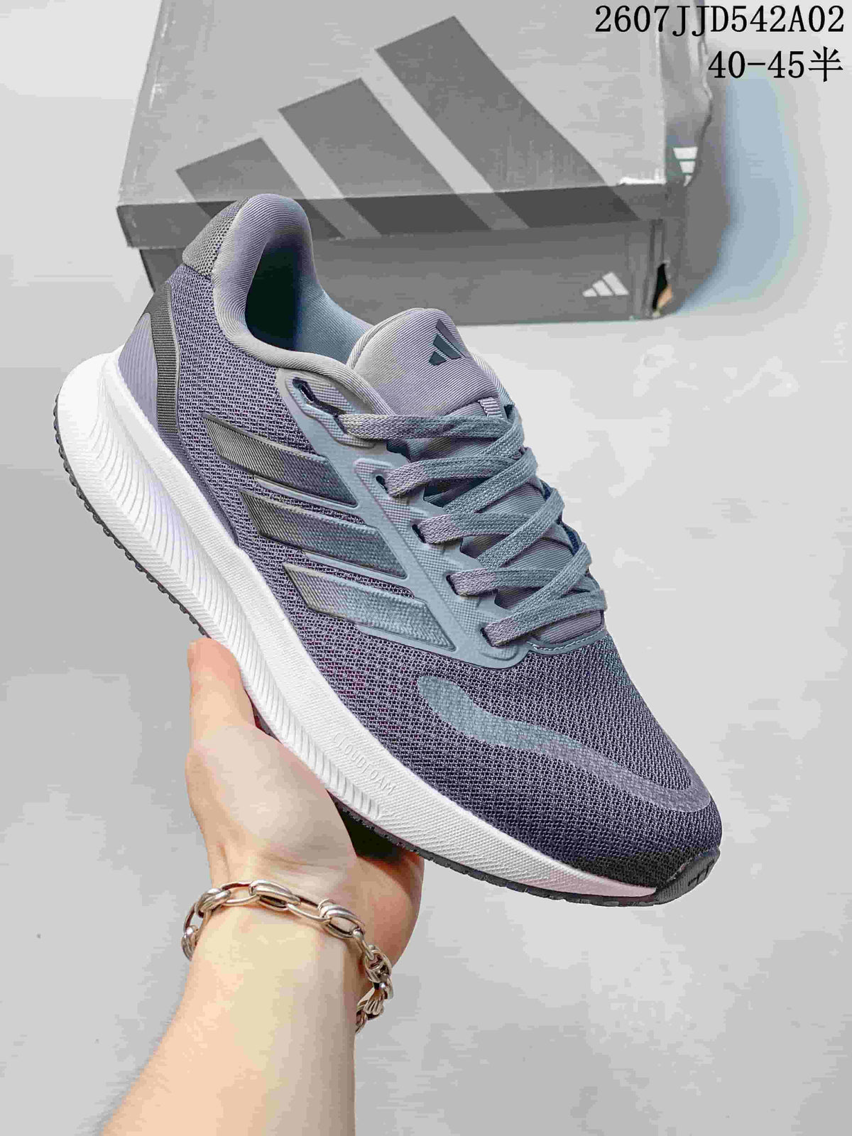adidas Runfalcon 5 Running Shoes, Gray and White