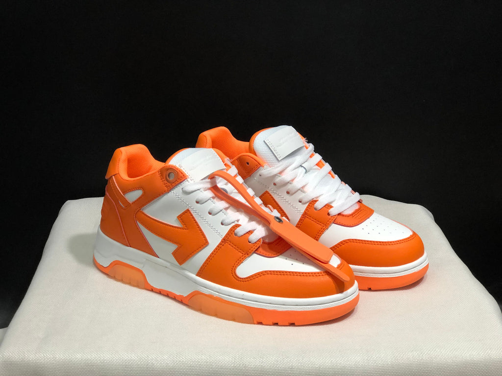 OFF-WHITE Out Of Office Low-Top Sneakers Orange White