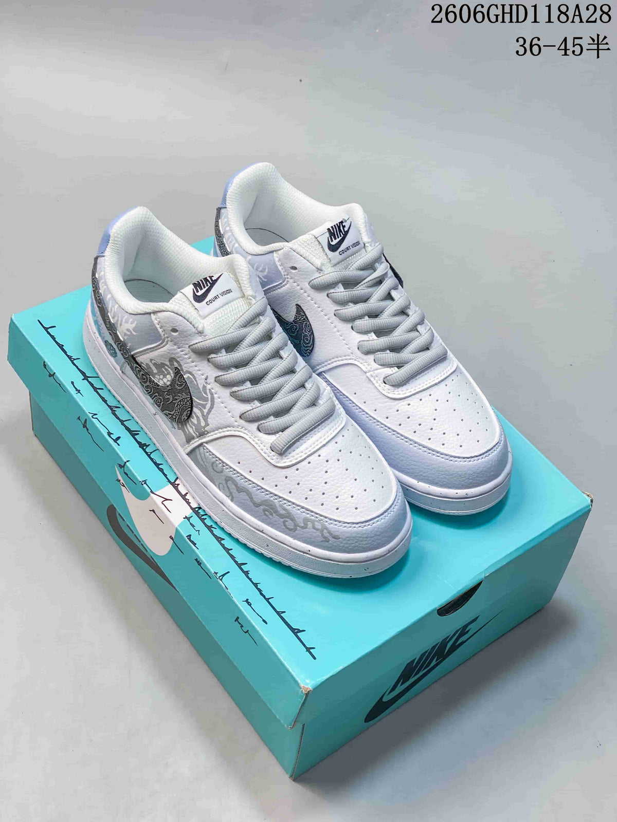 Nike Court Vision Low 2 White Graphic Sneakers