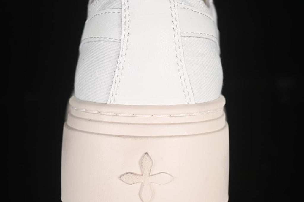 SMFK S0002B2 White Platform Canvas Sneakers