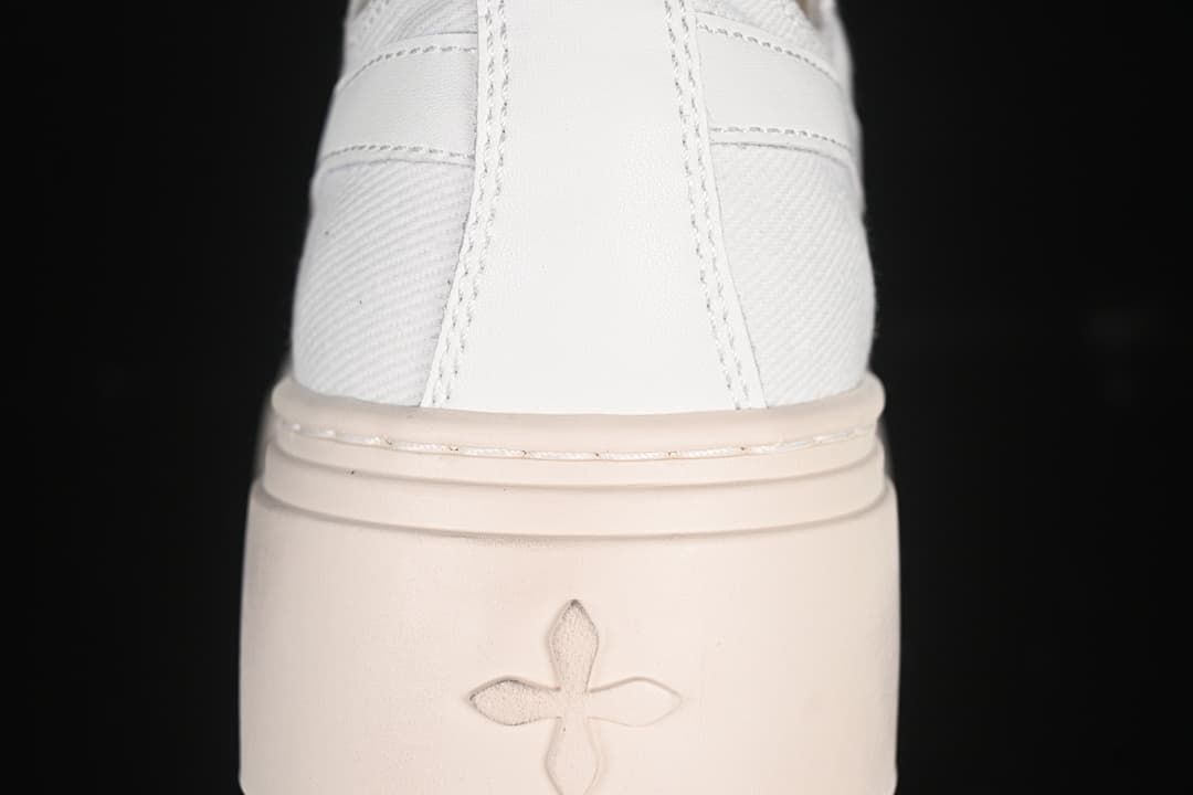 SMFK S0002B2 White Platform Canvas Sneakers