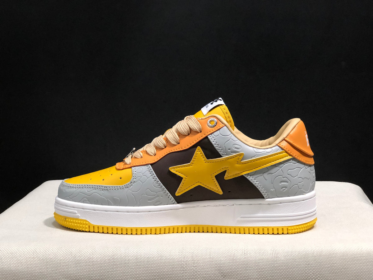 BAPE STA Low-Top Sneakers Grey Yellow