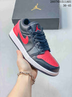 Jordan Air Jordan 1 Low Bred Black and Red Sneakers