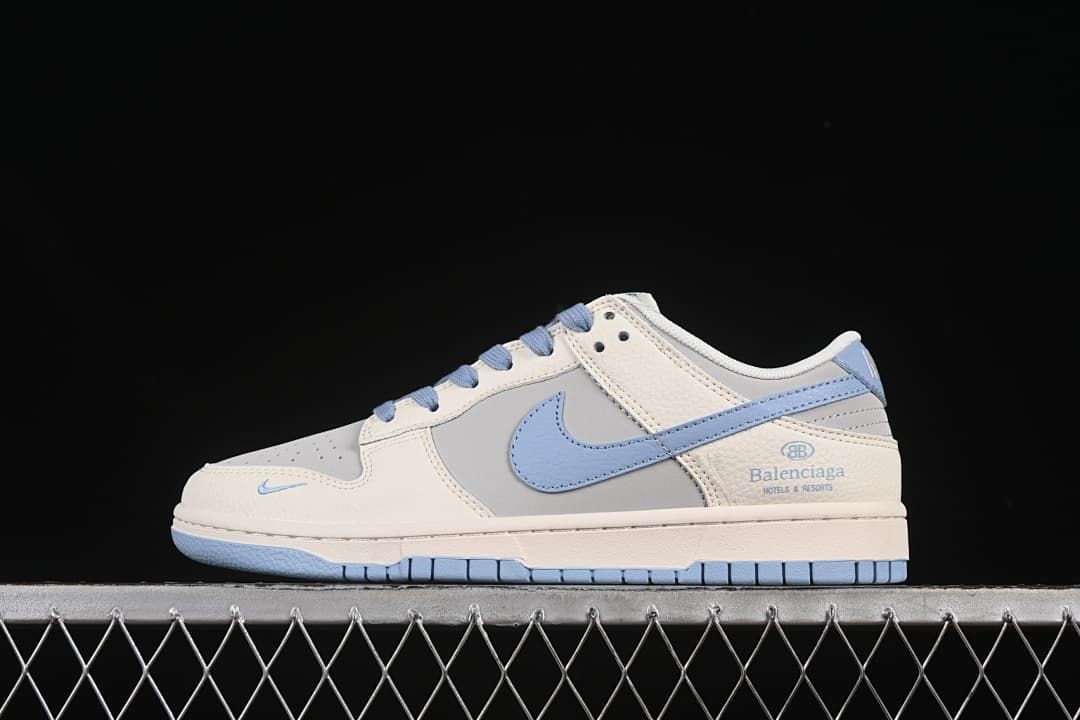 Nike SB Dunk Low Cream Grey Light Blue Sneakers