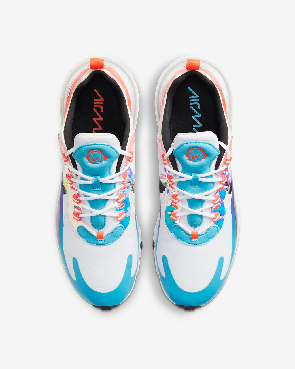 Nike Air Max 270 React Sneakers White Blue Orange DC0833-101