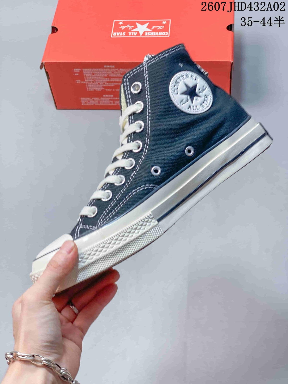 Converse Chuck Taylor 1970s High-Top Sneakers, Navy and White