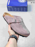 Birkenstock Zurich Two-Buckle Clog Sandals, Black Suede