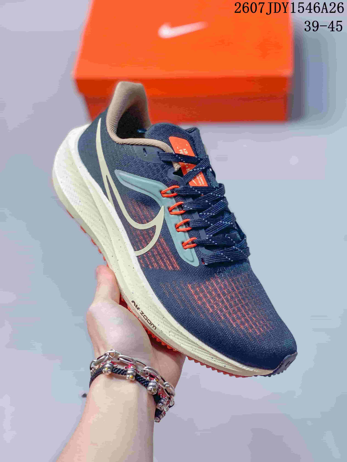 Nike Air Zoom Pegasus 39 Running Sneakers Navy Orange