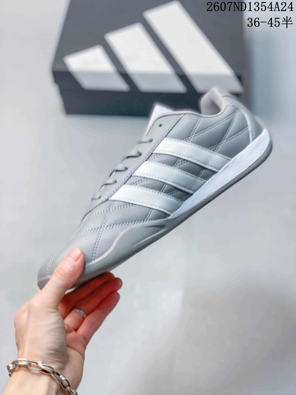 adidas Adipista Gray White Low-Top Sneakers