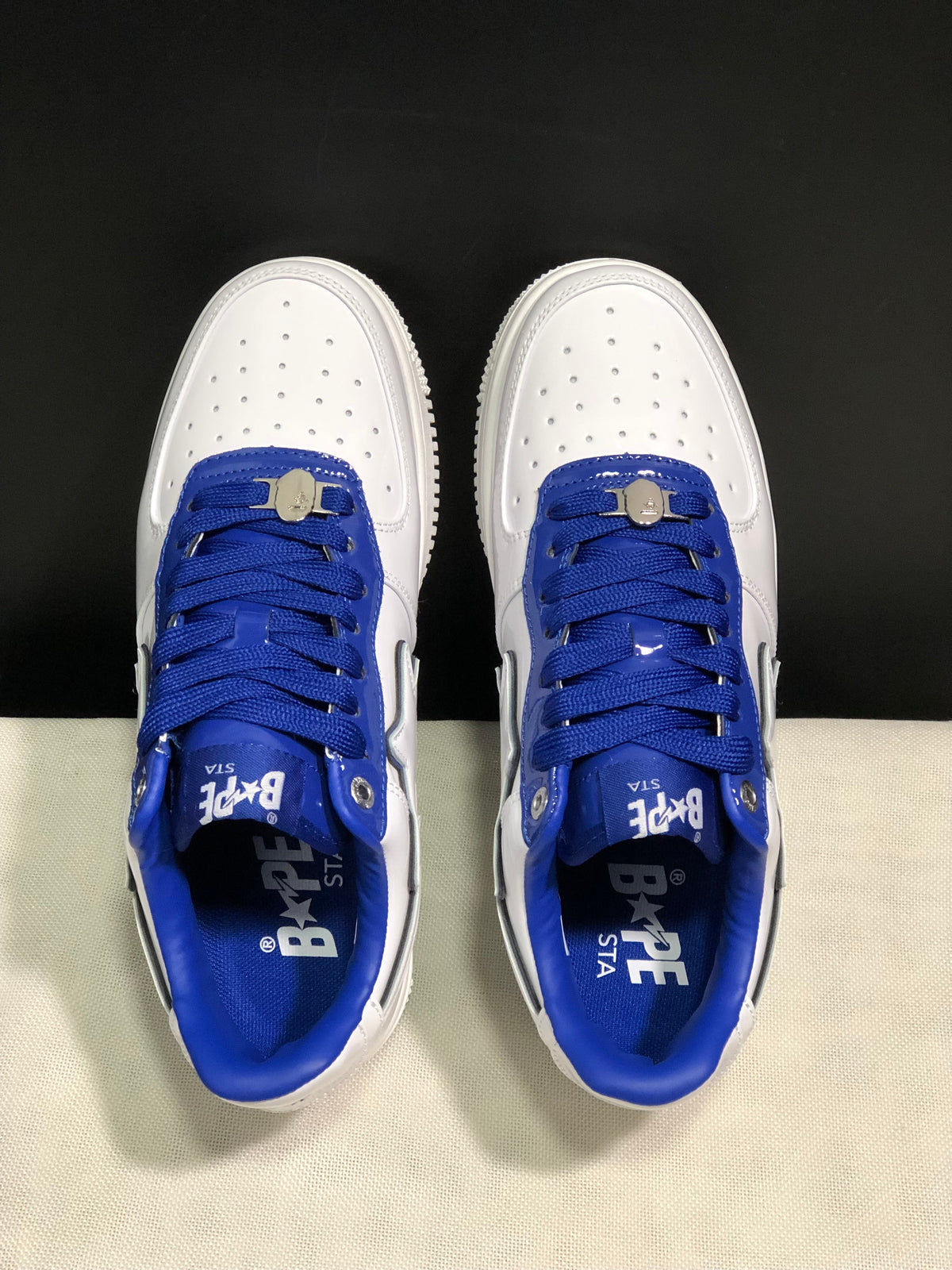 BAPE STA Low-Top Sneakers White and Blue