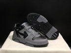 OFF-WHITE Out Of Office Low-Top Sneakers Grey and Black