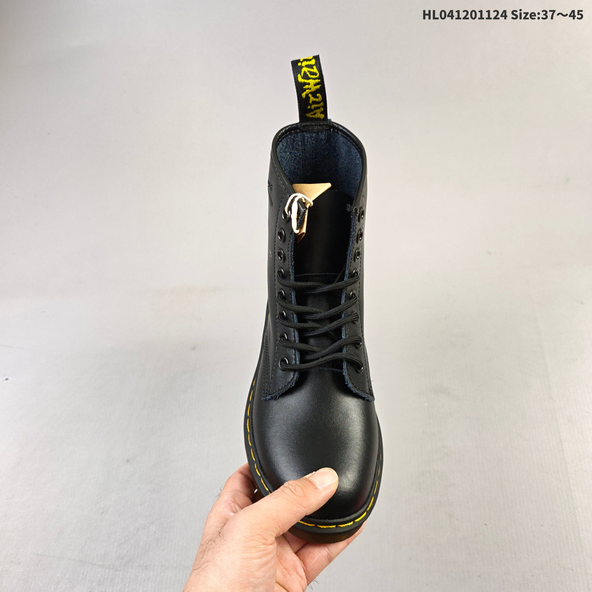 Dr. Martens 1460 Smooth Black Platform Lace-Up Boots