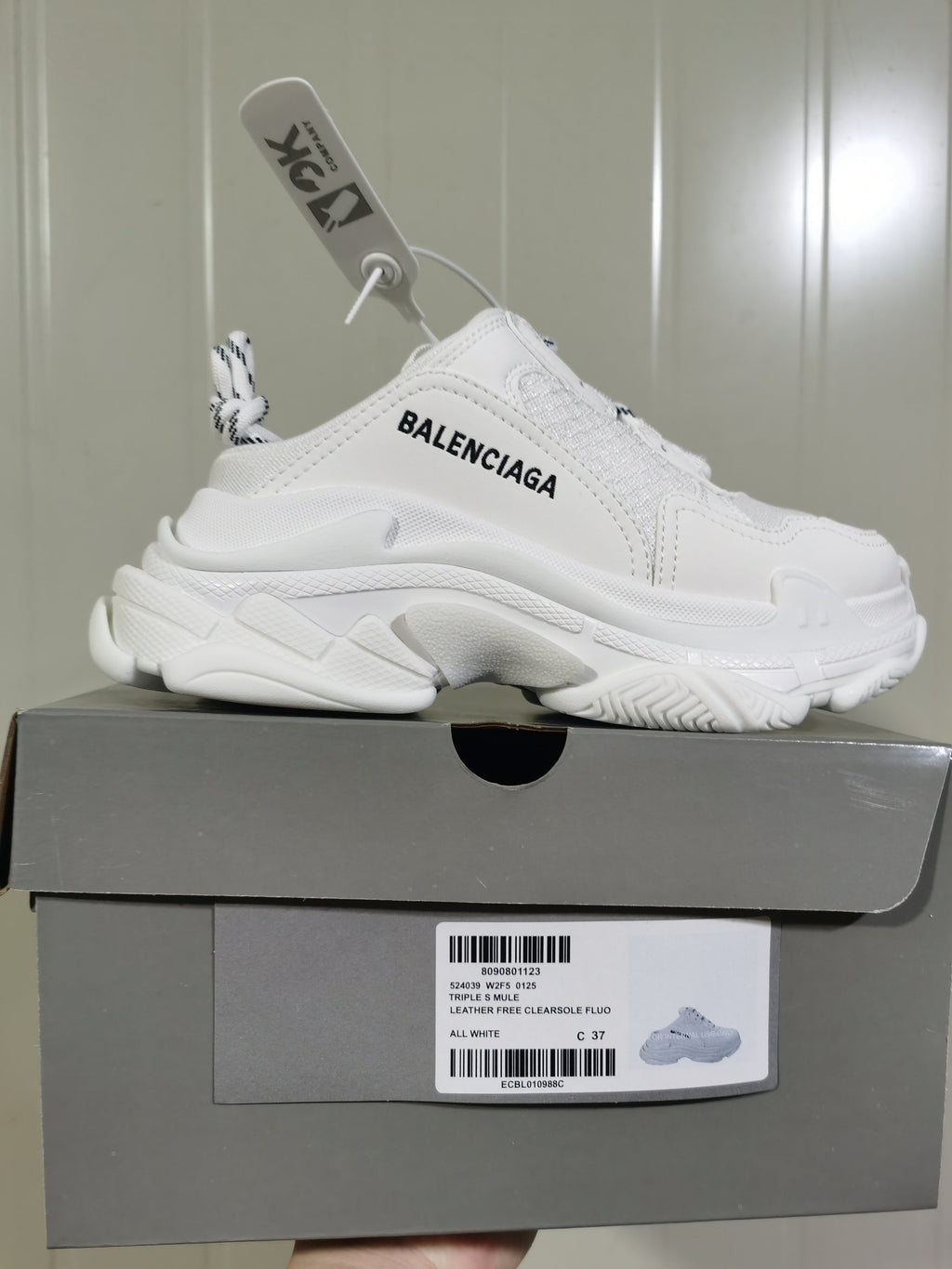 Balenciaga Triple S Sneakers All White 524039 W2FS 0125