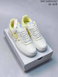 Nike Air Force 1 Low White Yellow Sneakers 2607TGD231A21