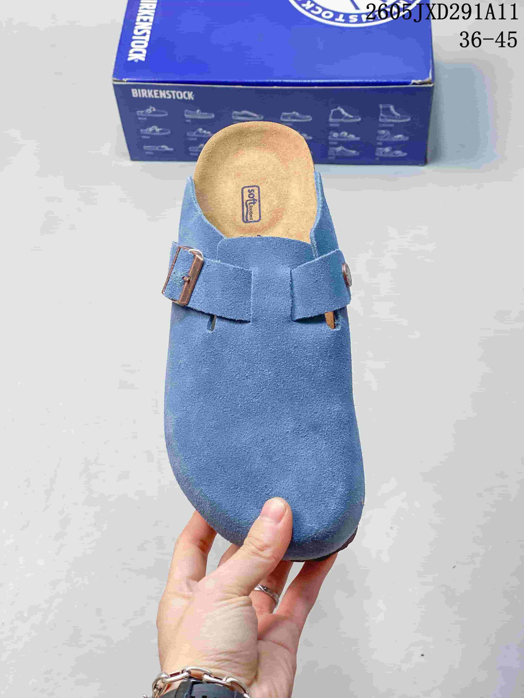 Birkenstock Zurich Suede Clog Sandals Blue 2605JXD291A11