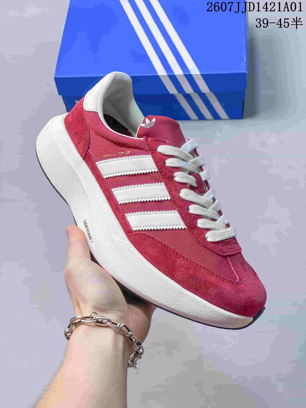 Adidas Adizero SL 72 Pro Sneakers in Red and White KK3082