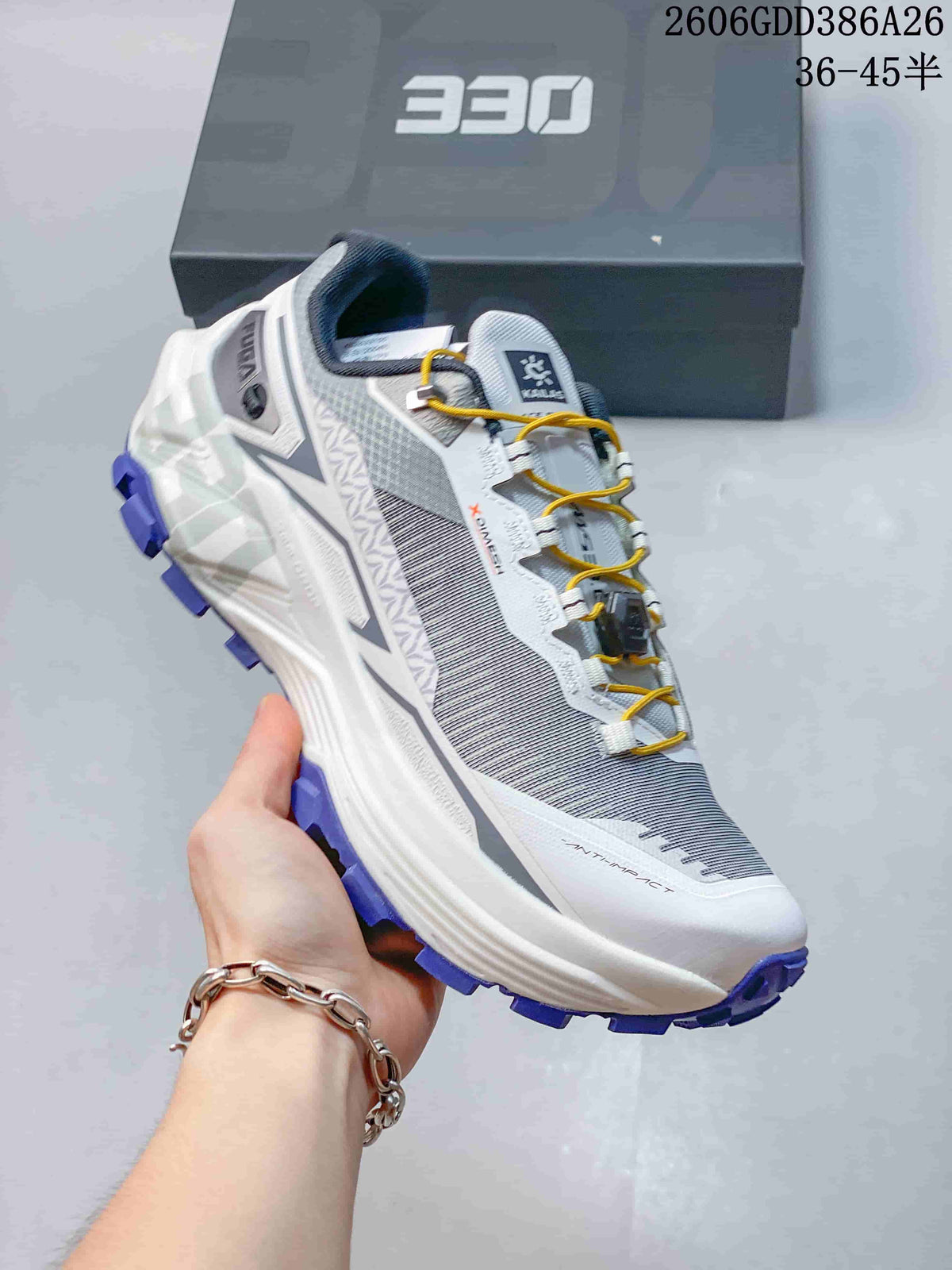 Kailas FUGA EX330 Trail Running Shoes, White and Purple