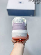MLB Chunky Liner MID Lavender White Platform Sneakers 3ASXCDN3N