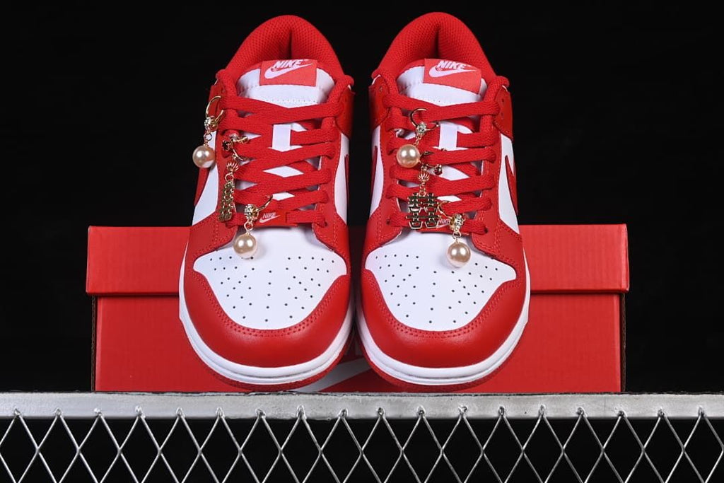 Nike Dunk Low Red and White Sneakers DD1873-116