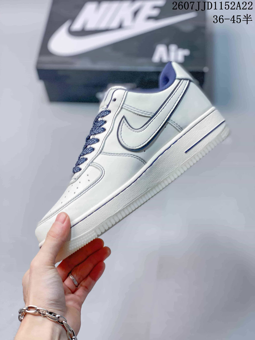 Nike Air Force 1 '07 Low Sneakers White Blue JJD1152A22