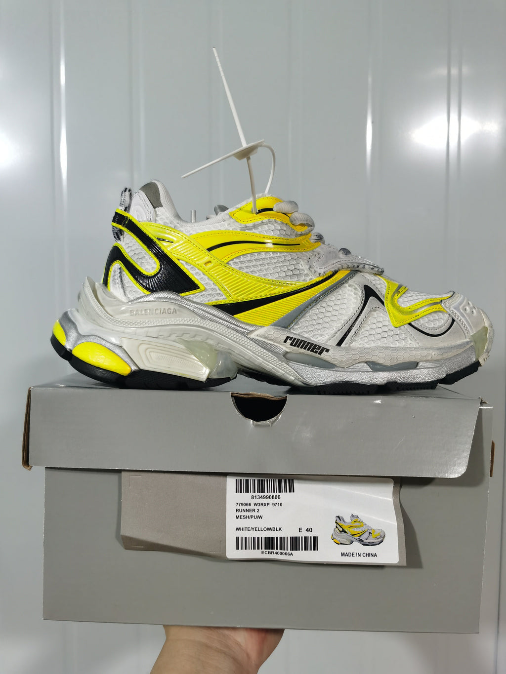 Balenciaga Runner 2 Sneakers White Yellow Black 9710