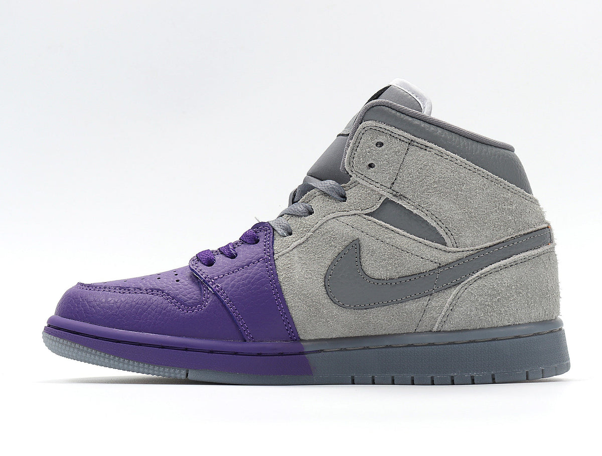Nike Air Jordan 1 Mid SE Grey Purple Sneakers CW5897-005