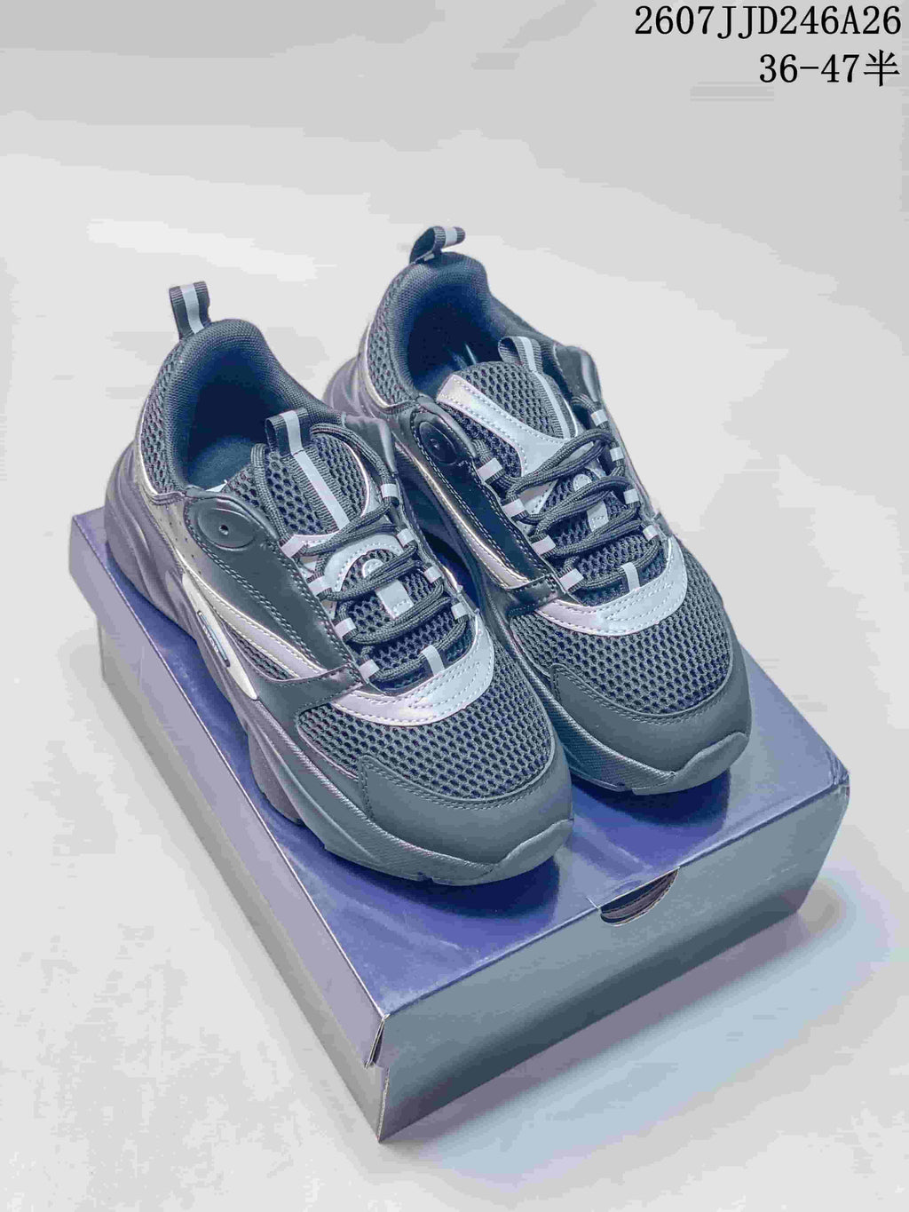 Dior Low-Top Chunky Sneakers Dark Gray 2607JJD246A26