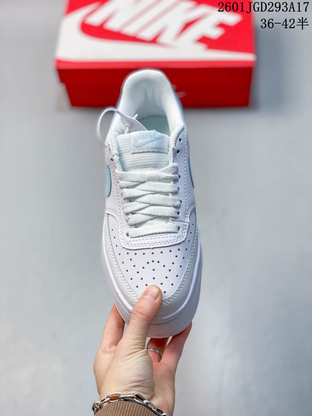 Nike Court Vision Alta White Light Blue Sneakers DZ5394-101
