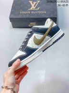 Nike Dunk Low Louis Vuitton Monogram Print Sneakers