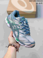 ASICS Gel-Cumulus 16 Mesh Sneakers in Blue, Silver and Green