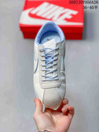 Nike Classic Cortez Sneakers White Light Blue Yellow IR13