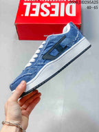 Diesel S-Ukyo V2 Low-Top Sneakers in Blue Denim