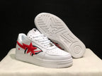 BAPE Bape Sta Low-Top Sneakers White Red