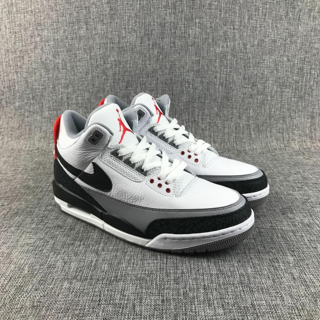 Jordan Air Jordan 3 White Grey Black Red Sneakers