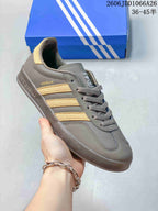 Adidas Originals Gazelle Indoor Sneakers Gray Gold JQ8386