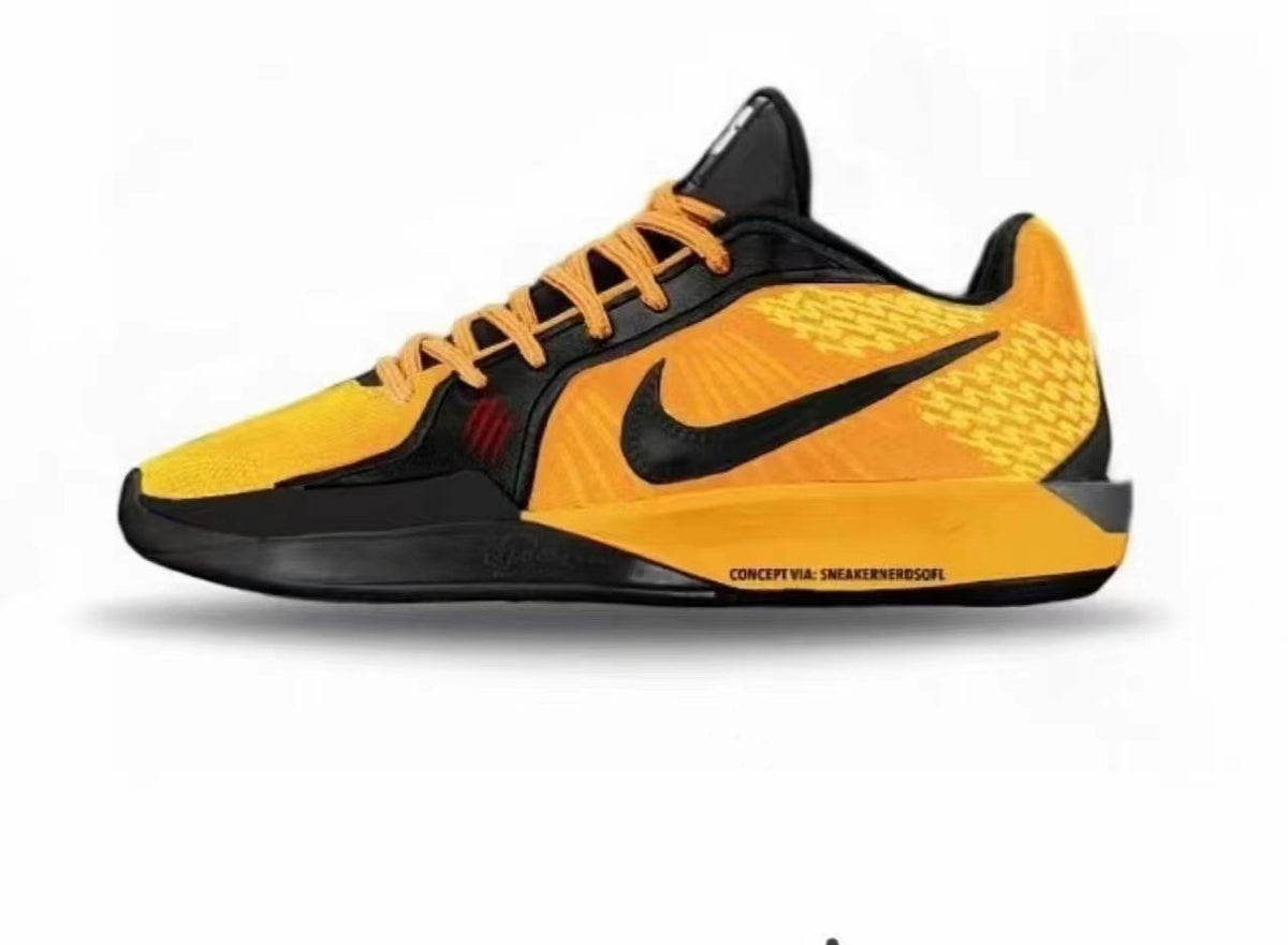 Nike Bruce Lee Yellow and Black Basketball Shoes