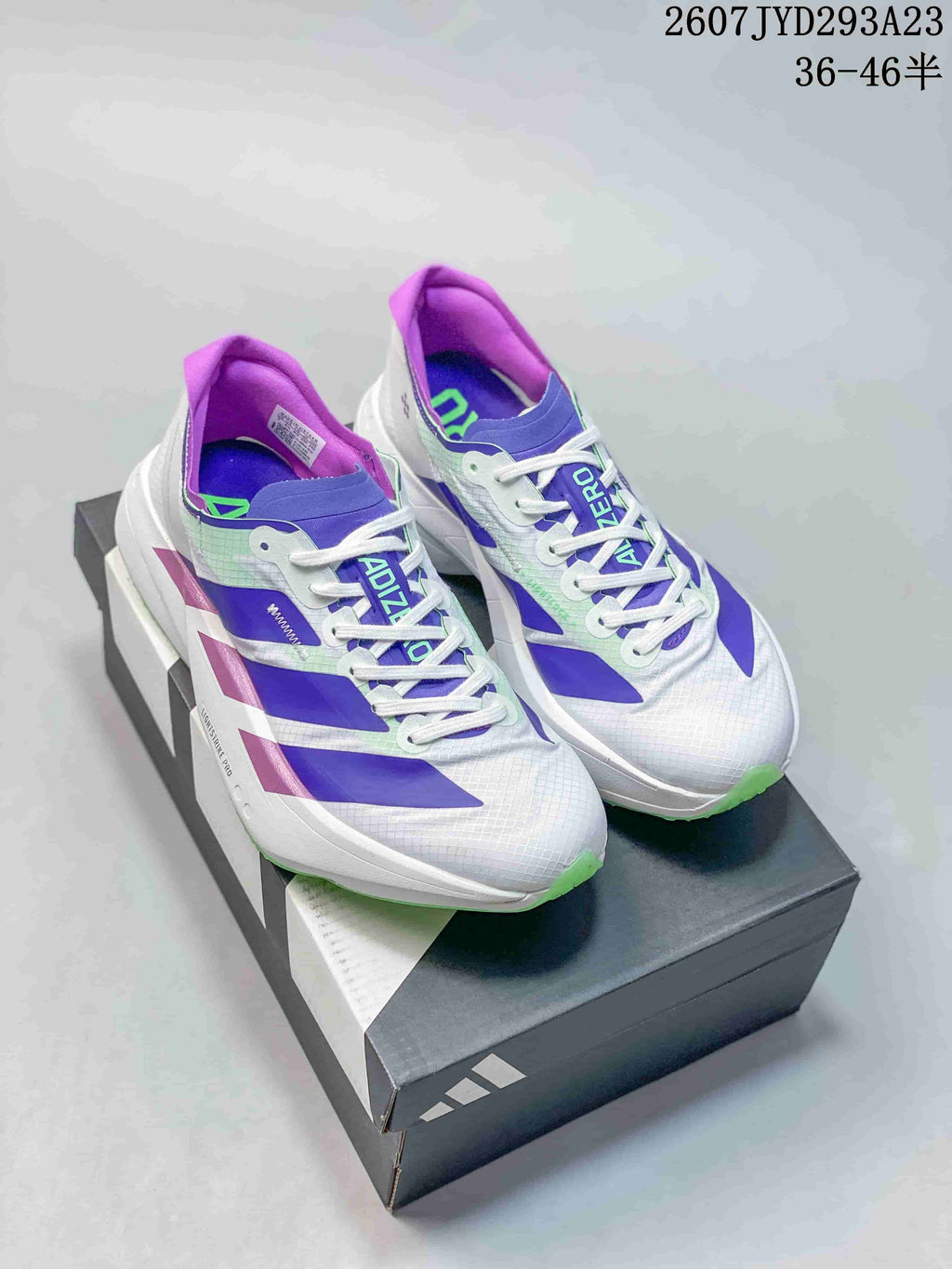 Adidas Ultrabounce Sneakers White Purple Green 2607JYD293A23