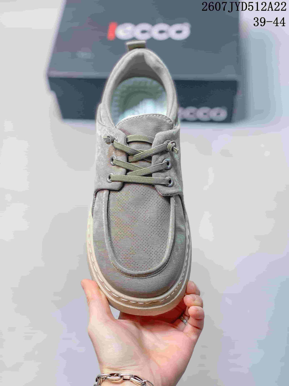 ECCO 2607JYD512A22 Gray Lace-Up Outdoor Sneakers