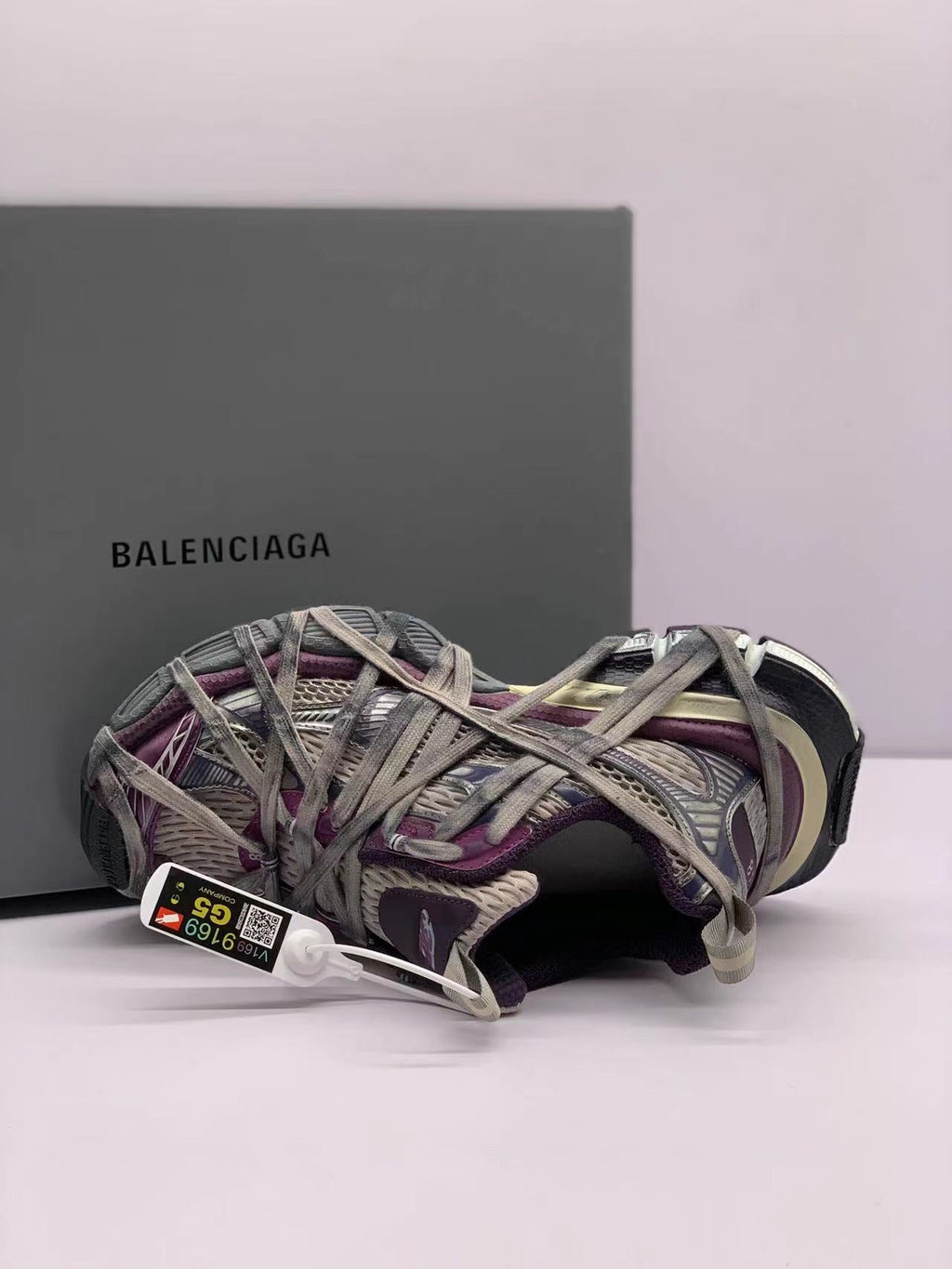 Balenciaga 3XL Sneakers Gray and Purple