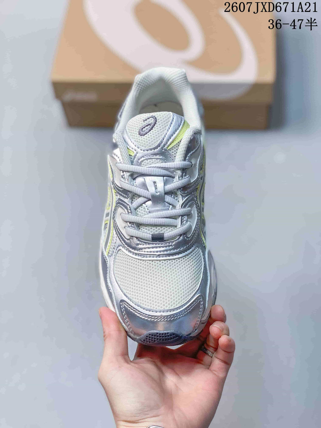 ASICS GEL-KAYANO 14 Sneakers Silver White Lime