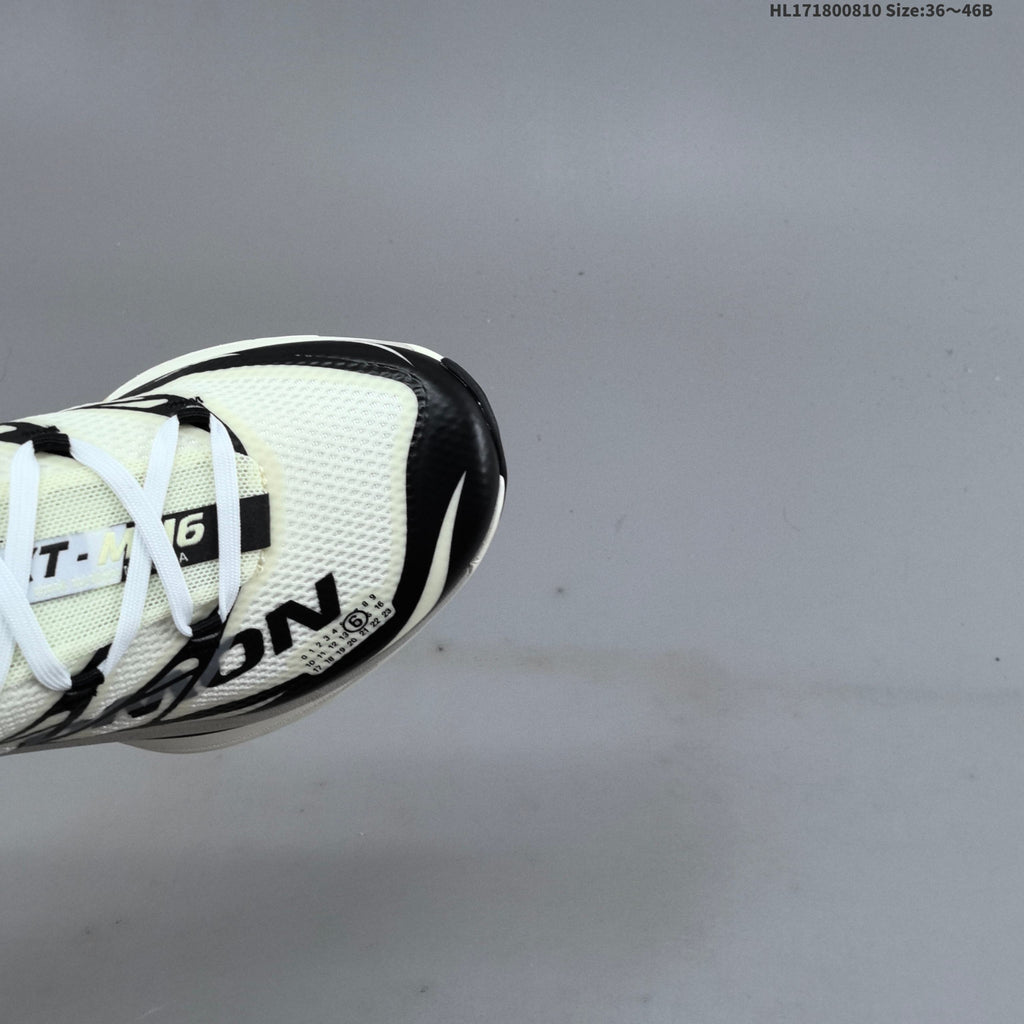 MM6 Maison Margiela x Salomon XT-4 Sneakers, White and Black
