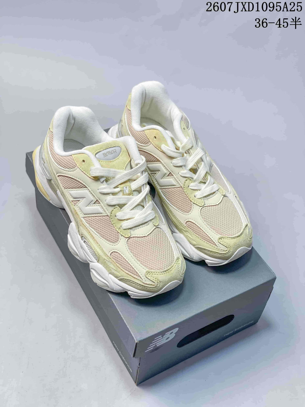 New Balance 9060R Suede Sneakers Pale Green Cream