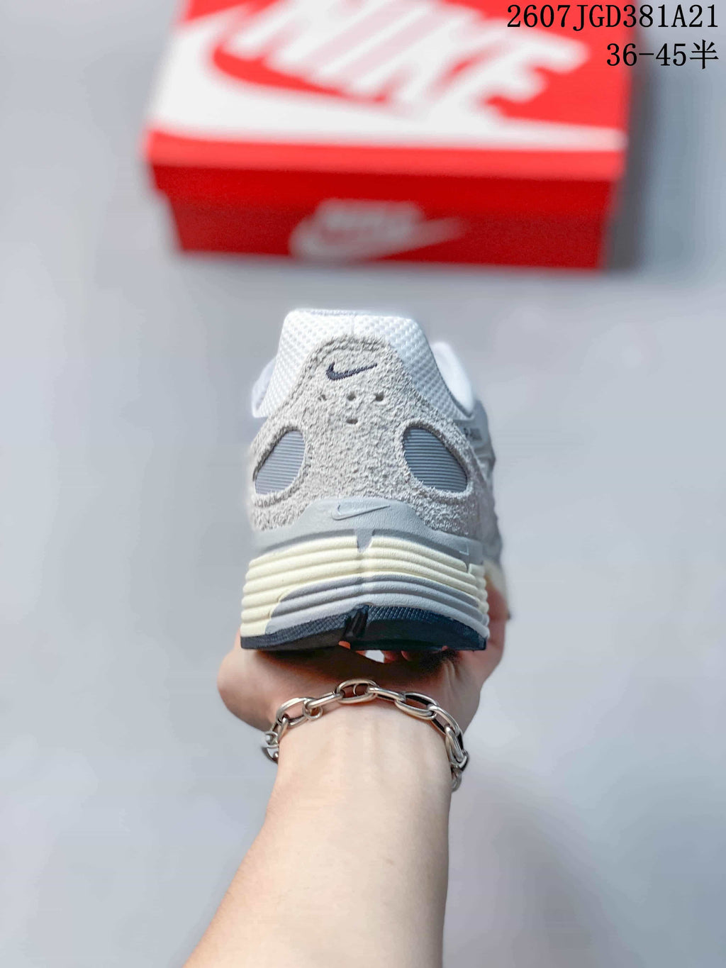 Nike P-6000 White Grey Sneakers 2607TGD381A21